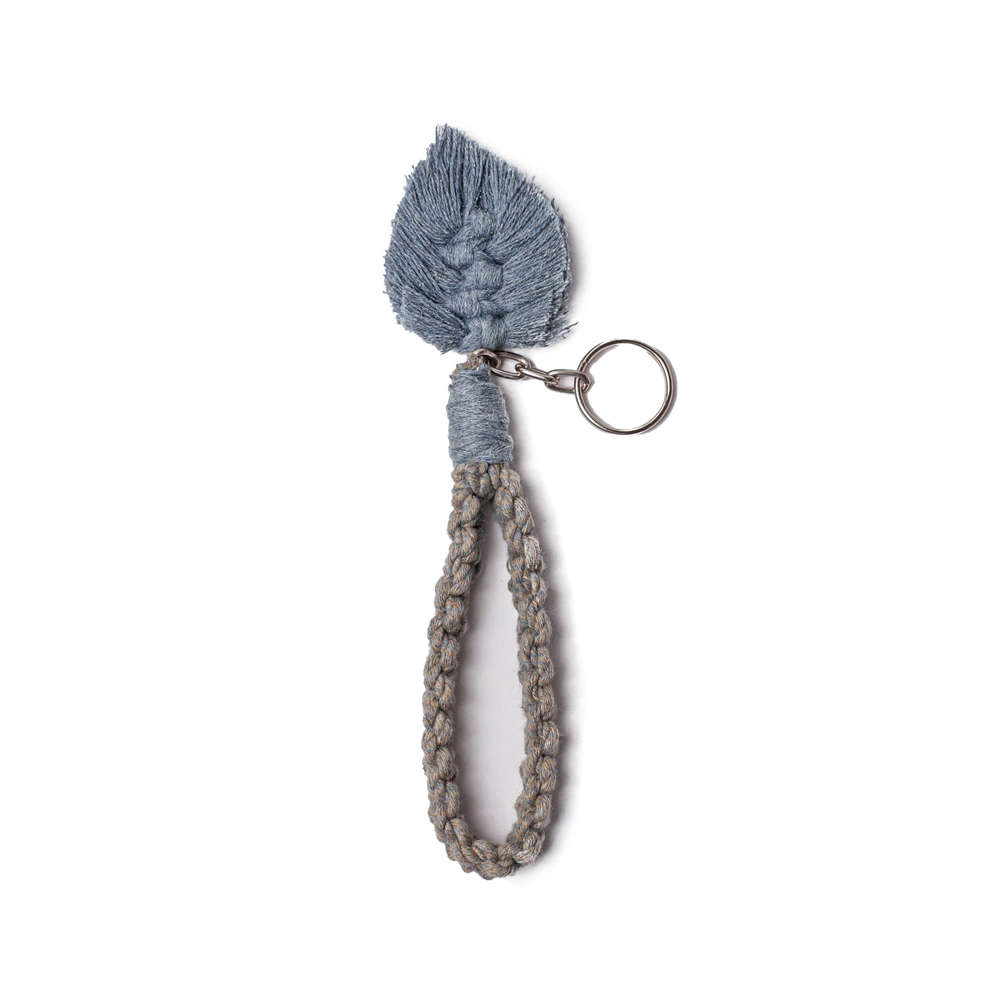 Handwoven Leaf Keychain-Blue/Green